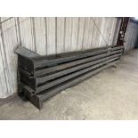 Lot of 5: Heavy Duty Metal Support Structures 24” X 10” Base 178” Tall