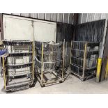Lot of 3: Powder Coating Hangers on carts and extra
