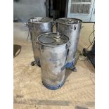 Lot of 3: Nordson Powder Canisters (2) on Casters