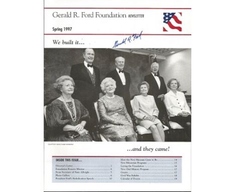  Gerald R Ford American President Signed Booklet.   Good condition. All items come with a Certificate of Authenticity and can