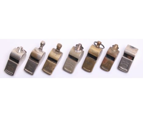 Three WW2 Military Issue Whistles being thunderer types, two being made by BEST with 1941 and 1942 dates. J Hudson & Co 1940 