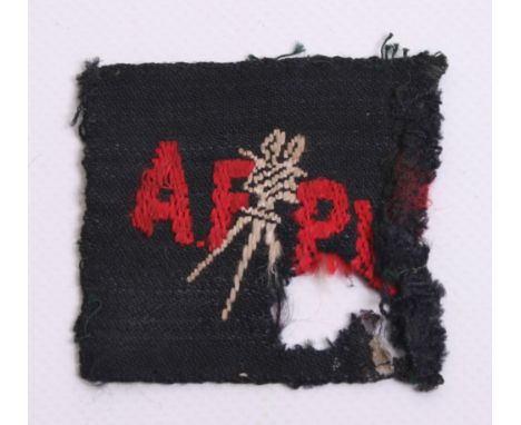Army Film & Photographic Unit Cloth Formation Sign woven type probably worn in Italian campaign. Formation sign has a large m