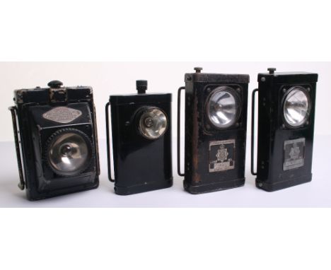 Four Handheld Police Lanterns, The Wooten Lantern, Two Forster Equipment Lamps Kent Constabulary & Hampshire constabulary and