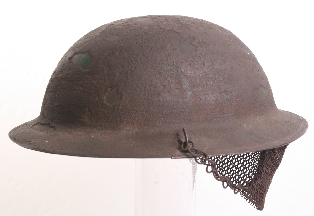 Rare WW1 British MK1 Steel Helmet with Cruise Visor, the helmet has a ...