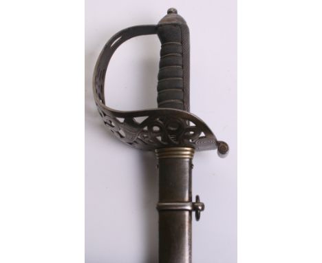 Interesting Edward VII Artillery Officer's Sword with 1821 Pattern Heavy Cavalry Officer's Undress Hilt. Blade 33" etched wit