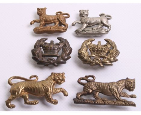 Pre 1881 37th (North Hampshire) Regiment & 67th (South Hampshire) Regiment Collar Badges. Two examples of the brass badges be