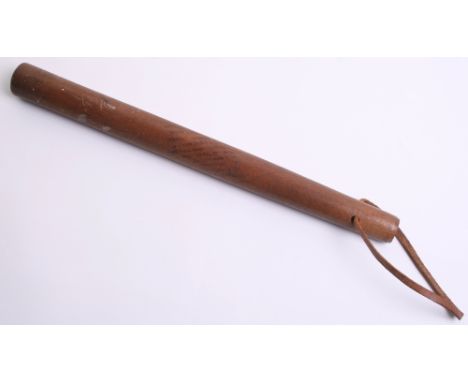 Metropolitan Special Constabulary Chair-leg Wooden Truncheon, Inscribed in Ink as follows, Issued by Scotland Yard D.Hedges o