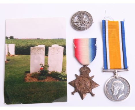 Selection of Great War Medals consisting of 1914 star with loose August November bar, medal was awarded to “9068 PTE W CLARKE