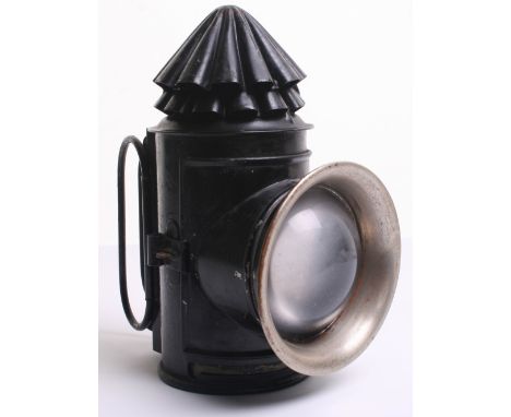 Victorian Police “Bullseye" Lantern, two stack chimney lantern, in very good condition, no makers stamp, 20cms high 