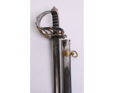 Well-Made Copy of 1834 Pattern 2nd Life Guards Officer's State Sword. Blade 39" etched with crowned VR and scrolls, regulatio