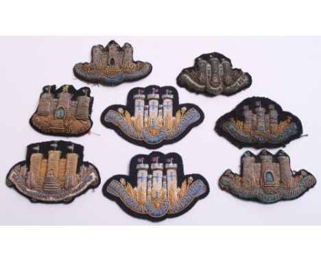 Kings Own Scottish Borderers Bullion Collar Badges consisting of pre 1881 officers collar badge, post 1881 KOSB Militia offic
