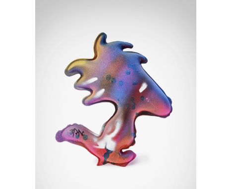 Fanakapan (British), 'Stop Being So Negative', 2019, hand finished ceramic sculpture, signed in ink, numbered from an edition