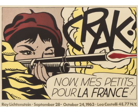 Roy Lichtenstein (American 1923-1997), 'Crak!', 1964, offset lithograph in colours on wove paper, signed in pencil lower righ