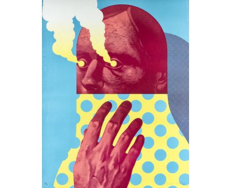 Michael Reeder (American), 'Last Gasp (Blue)', 2019, lithograph in colours on 300g BFK Rives paper, signed and numbered from 