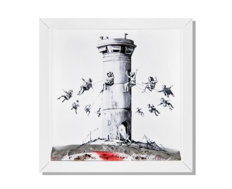 Banksy (British 1974-), 'Walled Off Hotel Box Set', 2017, mixed media, lithograph in colours on paper with a chunk of concret
