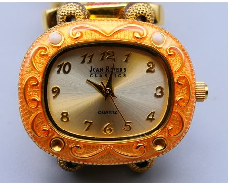 A Joan Rivers ladies enamel wristwatch.