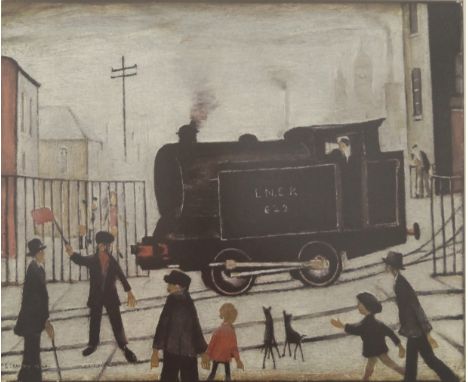 LAURENCE STEPHEN LOWRY RBA RA (1887-1976) British (AR), The Level Crossing, print, signed in pencil to the margin L S Lowry, 