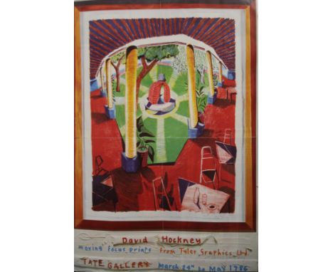 DAVID HOCKNEY RA, poster, unframed. 56 x 80.5 cm.