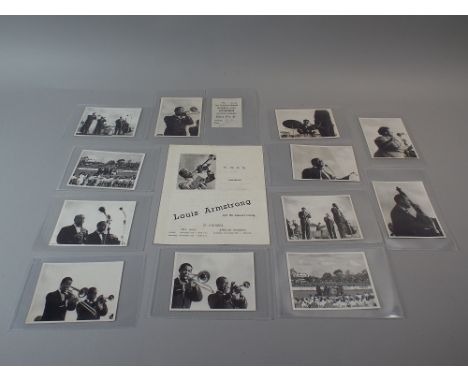 A Collection of Louis Armstrong Ephemera to Include Signed Programme for City Hall and African Stadium in Nairobi. Also Signe