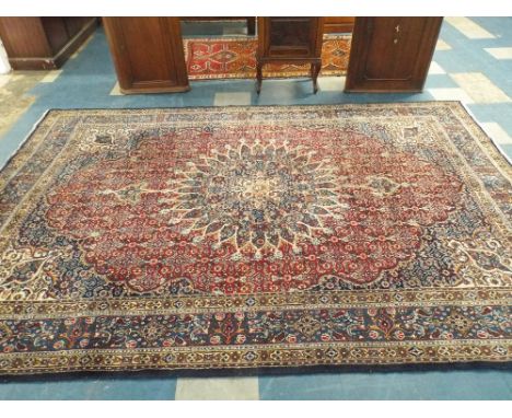 A Good Quality Persian Dorokhsh Carpet Square, 324 x 217 Cm.