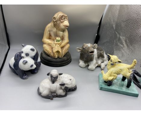 Five Animal Figures to include Beswick, Royal Copenhagen and Royal Worcester 
Great Condition, No Damage