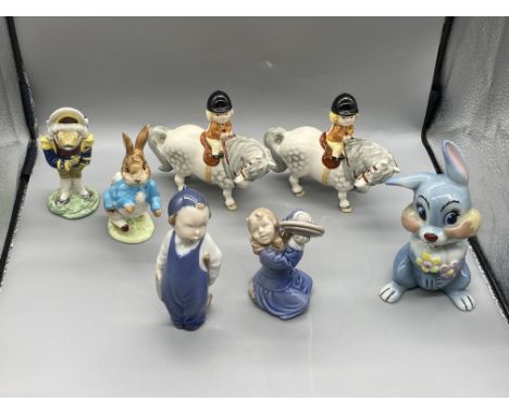 Assorted Porcelain Figures to include Royal Copenhagen, Beswick and Wade
Great Condition, No Damage