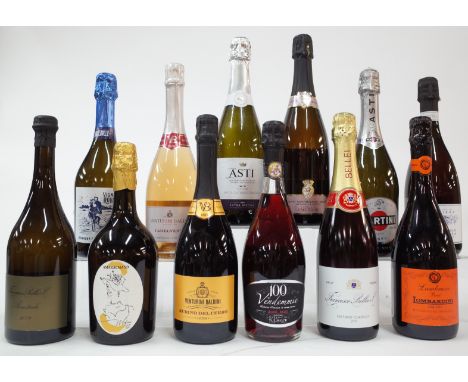 12 BOTTLES ITALIAN SPARKLING WINEFrancesco Bellei e C Ancestrale 2019 and Brut Rosso 2019; Amaracmand Madame Titi 2019; Ventu