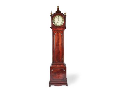 William Nadauld, London - An early 19th century mahogany striking longcase clock
The 12" circular dial with deadbeat escapeme