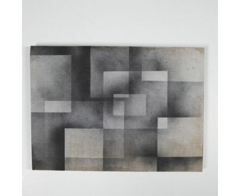 Original spray paint and oil on canvas entitled Rectangles by French duo Florian and Michael Quistrebert who explore the effe