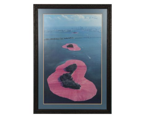 This limited-edition lithograph, displayed with a blue mat board, features the iconic 1980s environmental art installation Su