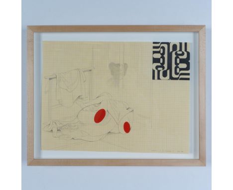 An alluring original drawing by Spanish contemporary post conceptual artist Robert Molla, titled Barbadillo en Minowa 3, crea