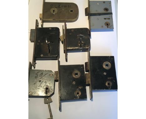 A collection of Assorted Sash mortise locks. (7)