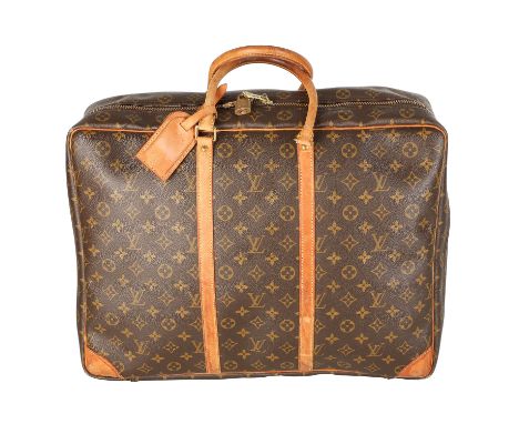 LOUIS VUITTON VINTAGE Reisetasche "SIRIUS 45", Koll.: 1998. Monogram Canvas Serie mit Rindsleder-Details, goldfarbener Hardwa