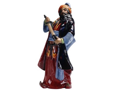 Striking Royal Doulton porcelain figurine titled Bluebeard, model HN1528, designed by Leslie Harradine. Produced between 1932