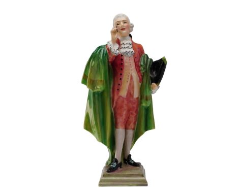 Royal Doulton bone china figurine titled The Regency Beau, model HN1972, depicting an 18th-century gentleman in a ruffled cra