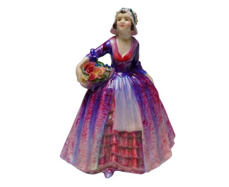 Royal Doulton porcelain figurine titled Janet, HN 1538, designed by Leslie Harradine and first issued in 1933. This hand-pain