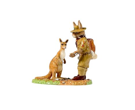 Made exclusively for the Michael Doulton Tour 2007. Features an Australian Bunnykins in scout uniform with a kangaroo. Marked