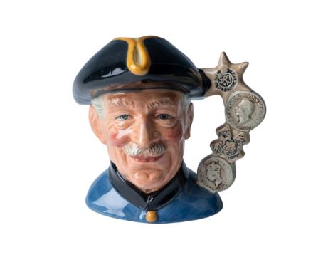 This exceptional Royal Doulton large character jug is a unique prototype featuring a rare colorway. Designed as a tribute to 