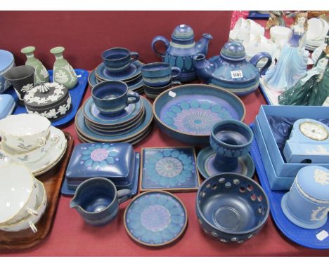 KMK Viola Table Pottery, of approximately twenty four pieces, including tea and coffee pots, 23cm bowl.