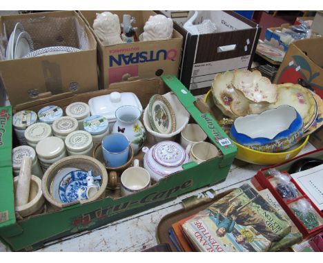 Keiller Marmalade Pots, mortar and pestle, studio jardiniere, Worcester herbs vase, Doulton wash bowl, blush ivory ware, etc.