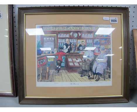 George Cunningham (Sheffield Artist), 'The Beer On', limited edition colour print of 250, pencil signed and blind backstamp t