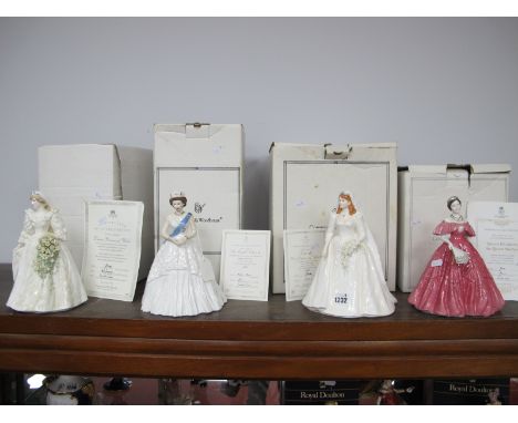 Royal Worcester Figurines, 'Queen Elizabeth The Queen Mother', limited edition No 2423/7500 and Her Regal Majesty, limited ed