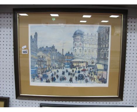 George Cunningham (Sheffield Artist),  'Early Doors', limited edition colour print of 250, pencil signed 30 x 41cm.