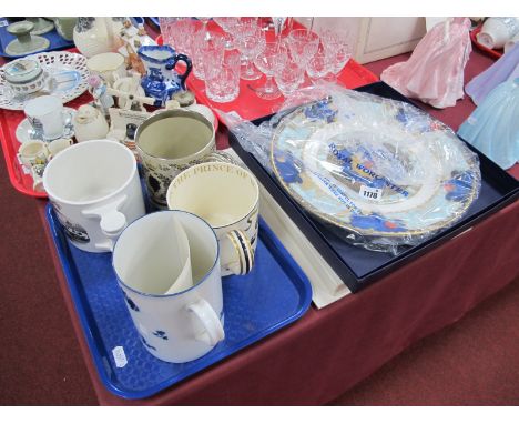 Wedgwood Pottery Tankards, commemorating The Investiture of the Prince of Wales at Caernarvon 1969 and the 25th Anniversary o