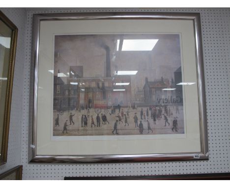 After L.S. Lowry 'Coming Home From The Mill', colour print 55.5 x 70.5cm.