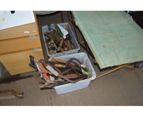Two boxes of hand tools