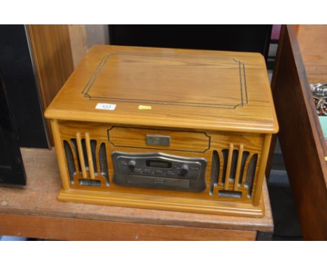 A Classic record player and CD player