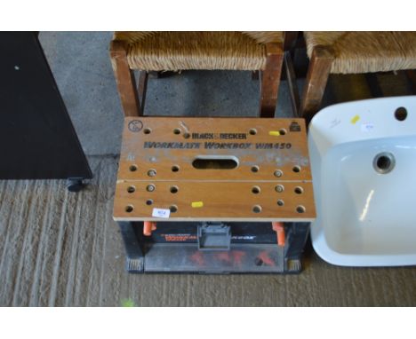 A Black &amp; Decker workmate tool box and contents 