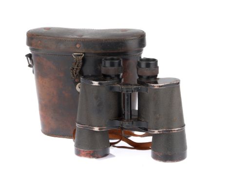 German WWII Carl Zeiss Binoculars, German, c.1940, with maker code blc + for Carl Zeiss Jena and marked Dienstglas '10x50 221