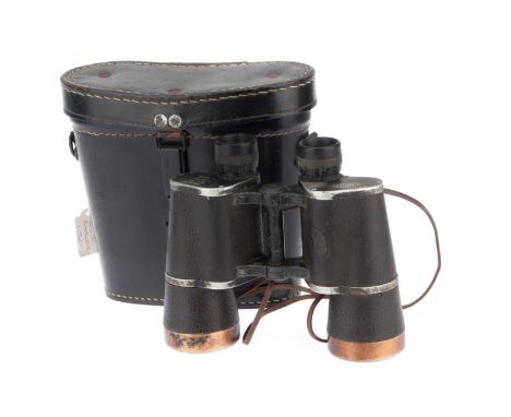 Cased Pair of Cased German WWII Leitz Binoculars, German, c.1940, engraved 'E LEITZ WETZLAR' Dienstglas 10x50 259051 M H/6400